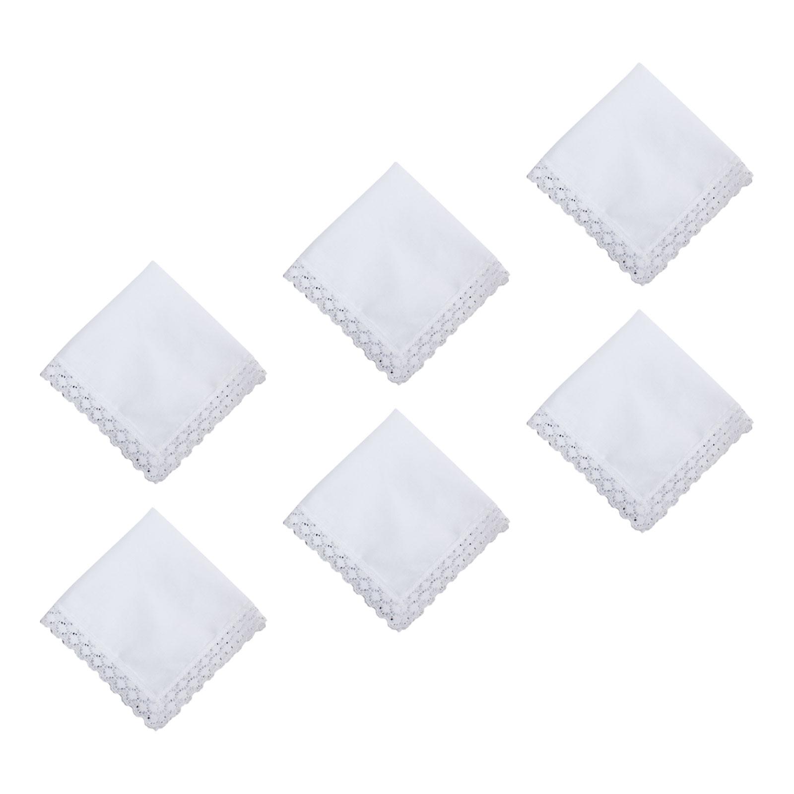 Handkerchief Cotton Men - 6x Sapu Tangan Renda Putih Murni