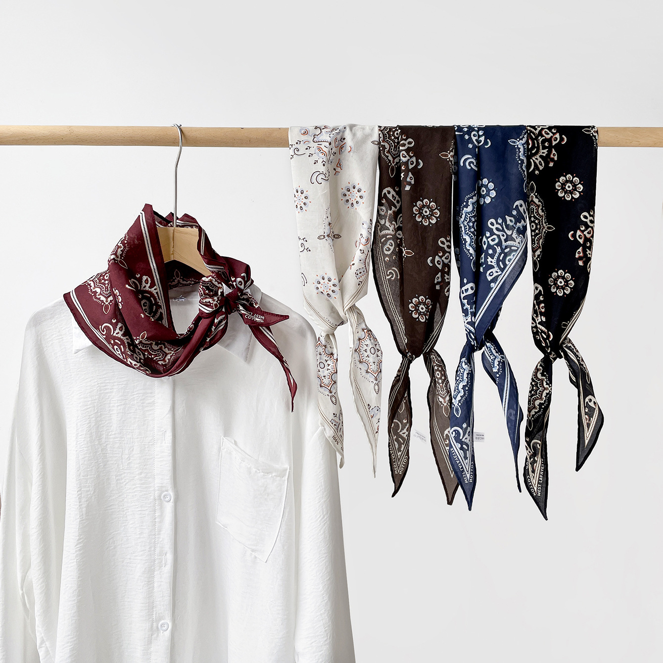 Bandana Cotton - Selendang Panjang Katun 2026 Pashmina Neckerchief