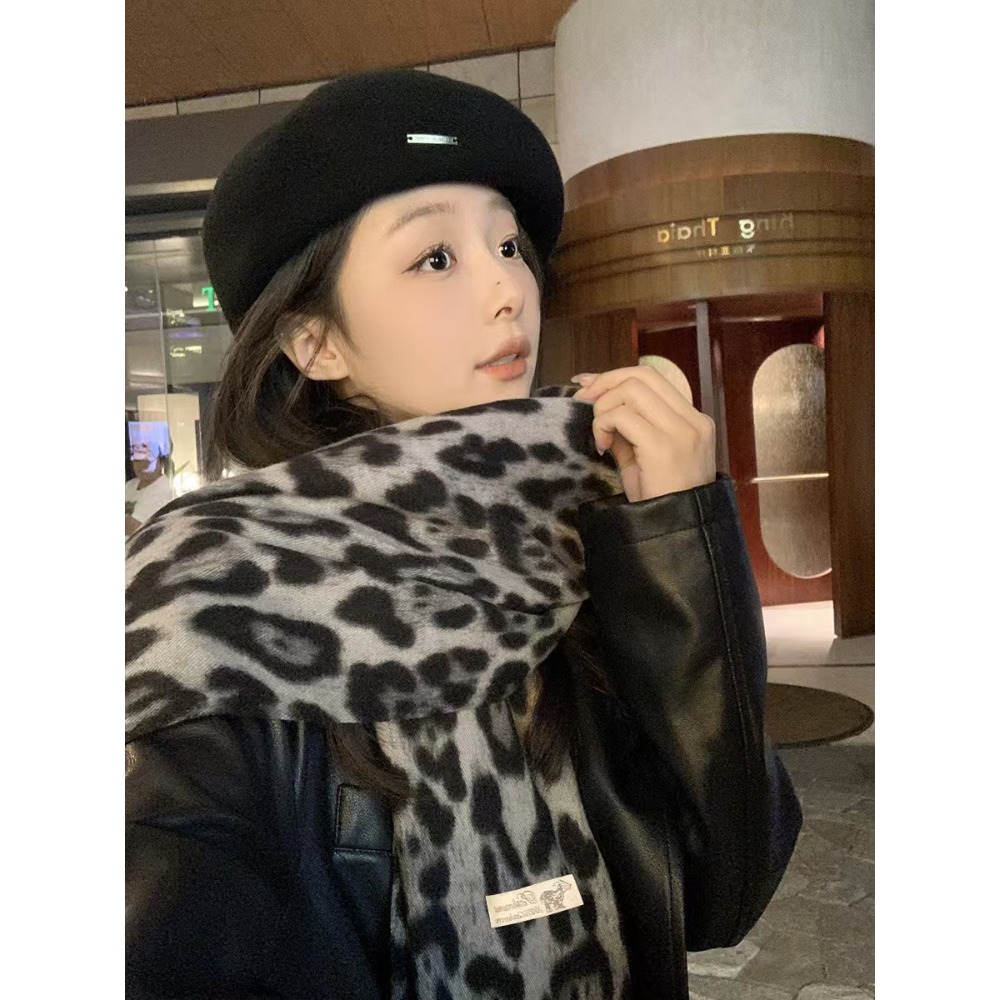 Syal Leopard Desain 190*70CM S - Woven Scarf Blanket ulasan dan harga
