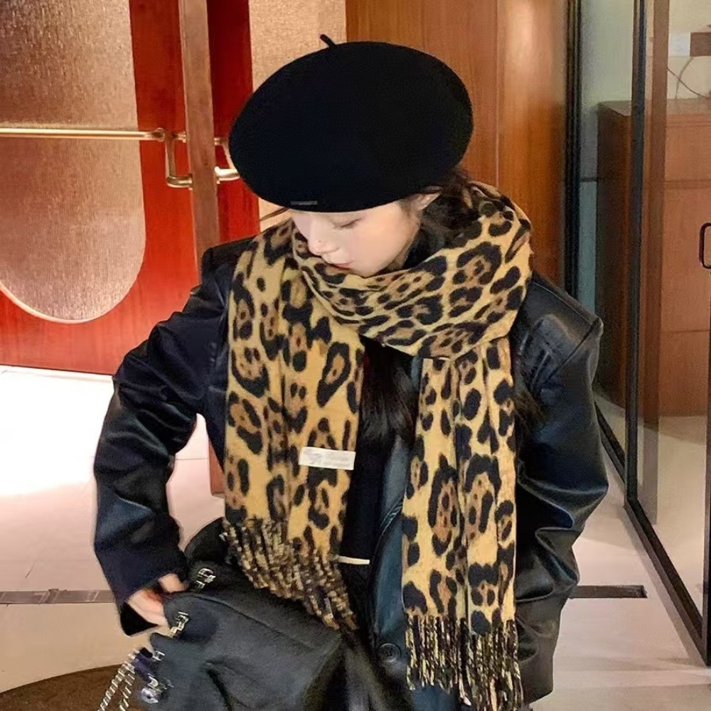 Syal Leopard Desain 190*70CM S - Woven Scarf Blanket ulasan dan harga
