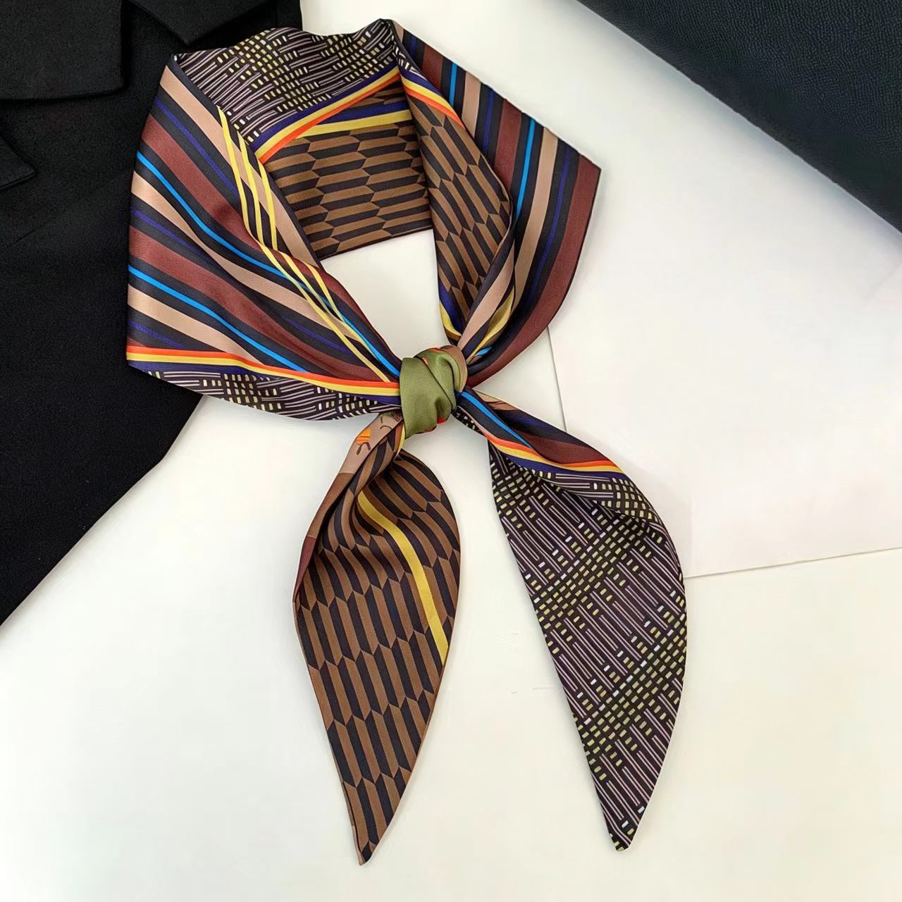 Syal Sutra Mewah Motif Cetak,  - Silk Neck Scarf ulasan dan harga