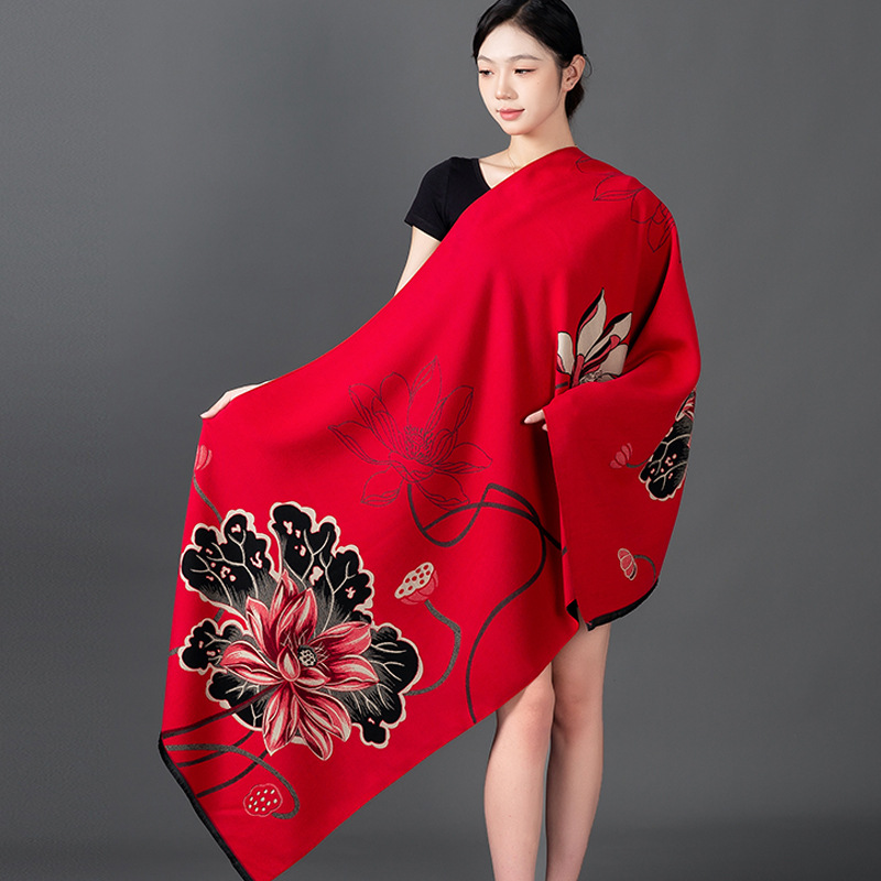 Syal Musim Dingin Wanita Syal  - Woven Scarf Blanket ulasan dan harga