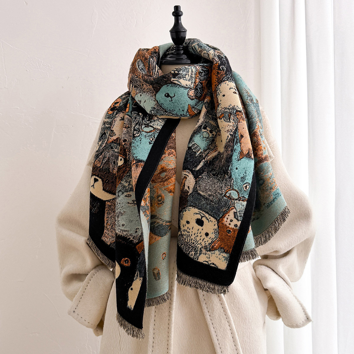 Syal Wanita Imitasi Kasmir Teb - Woven Scarf Blanket ulasan dan harga