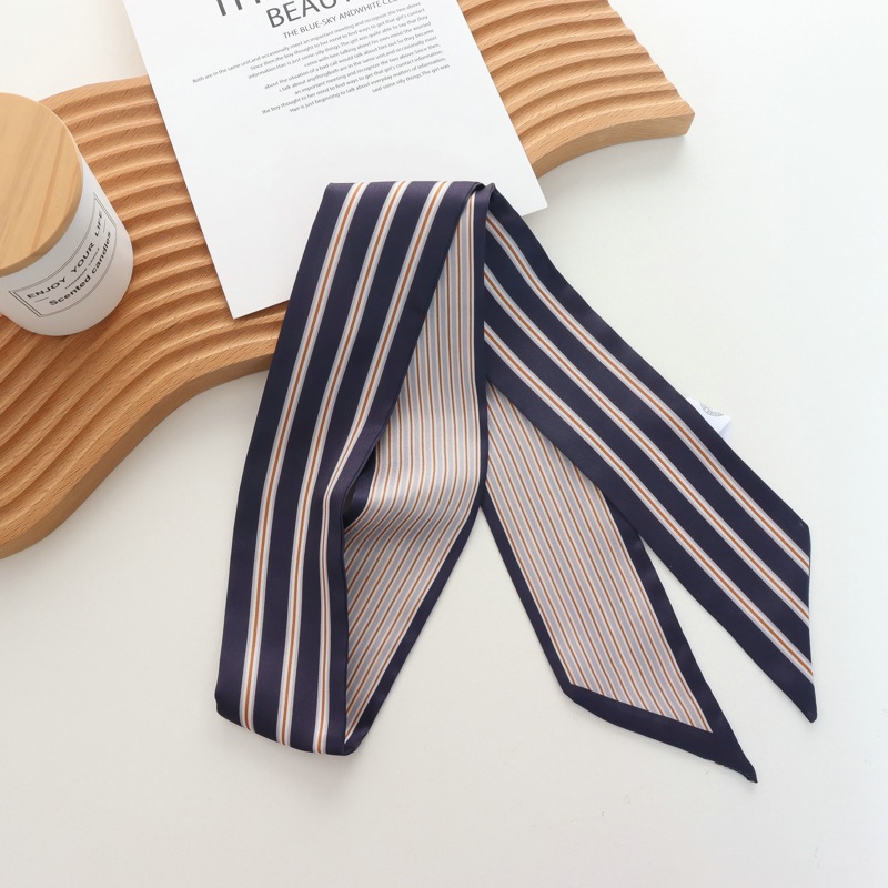 Syal Sutra Kecil Bergaris Baru - Silk Tie Striped ulasan dan harga