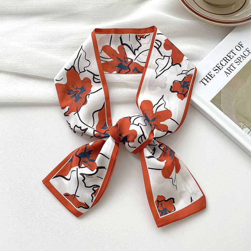 Syal Sutra Kecil Model Merek M - Silk Neck Scarf ulasan dan harga